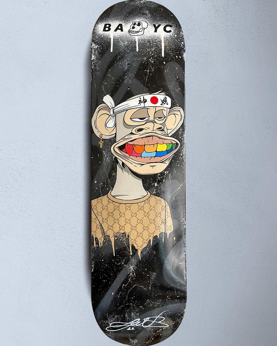 Bored ape 2 skateboard artwork- Buy Easy High End art online