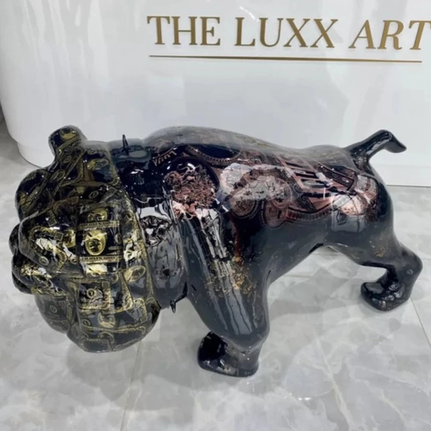 Harztiere, Bulldogge Hund L Design Louis Vuitton - Déco et Artisanat